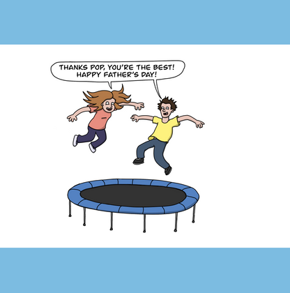 Trampoline Greeting Card