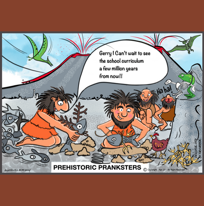 Prehistoric Pranksters Greeting Card